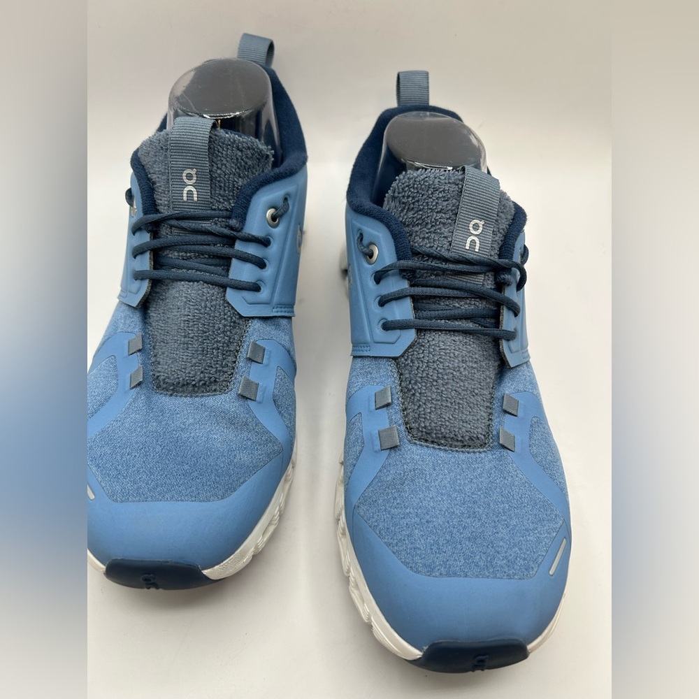 Like NEW Men's On Cloud 5 Terry Neptune White & Blue Running Shoe Sneaker SZ 9.5 - Picture 7 of 16